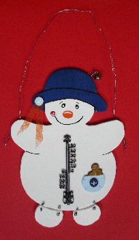 Schneemann mit Thermometer